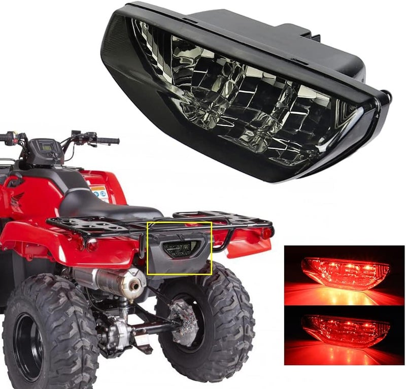 Cavauu ATV Motorcycle LED Tail Light Waterproof for Honda TRX LED Brake Lamp Replaces# 33700-HN1-A71 Compatible with Honda TRX 250 300 400EX Rancher 420 TRX400X 500 700 (1 PCS) (Black) - Image 3
